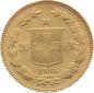 Preview: 20 Franken 1891 B Goldhelvetia aus 900er-Gold – historische Schweizer Goldmünze aus dem Jubiläumsjahr 600 Jahre Eidgenossenschaft, Auflage 100'000 Exemplare.